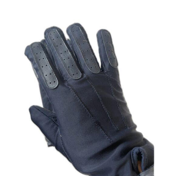 Aris Isotoner Style Gloves Black Size L Vintage Driving Gloves Touch Screen - Picture 3 of 5